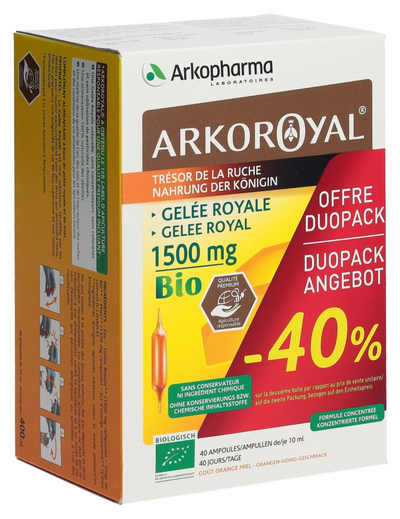 ARKOROYAL gelée royale 1500 mg bio duo 2 x 20 pce