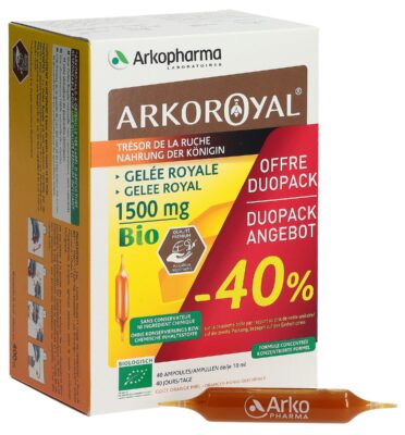 ARKOROYAL gelée royale 1500 mg bio duo 2 x 20 pce