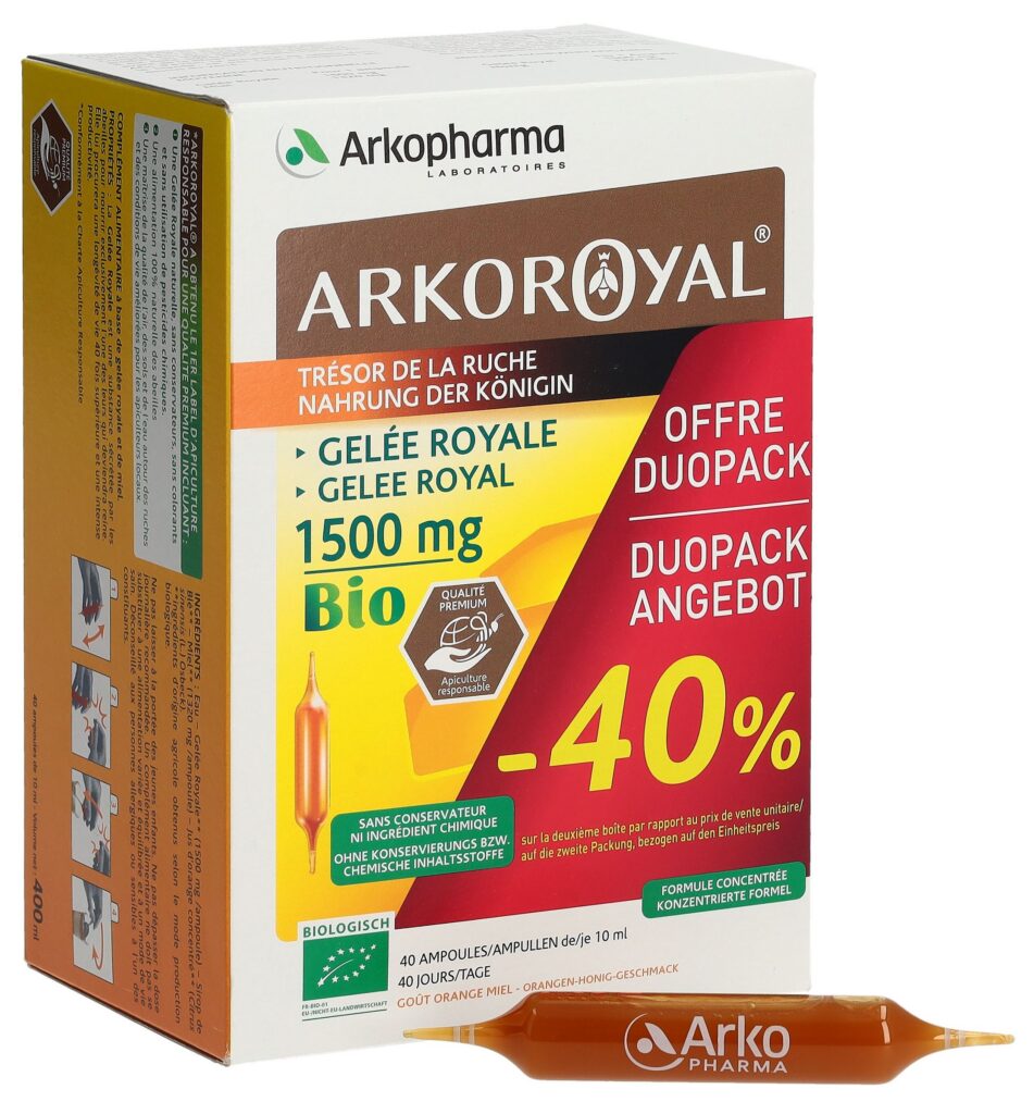 ARKOROYAL gelée royale 1500 mg bio duo 2 x 20 pce