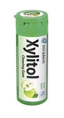 MIRADENT xylitol chewing gum pomme 30 pce