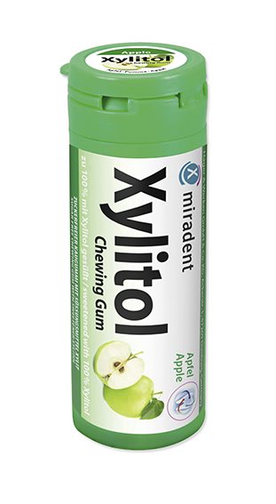 MIRADENT xylitol chewing gum pomme 30 pce