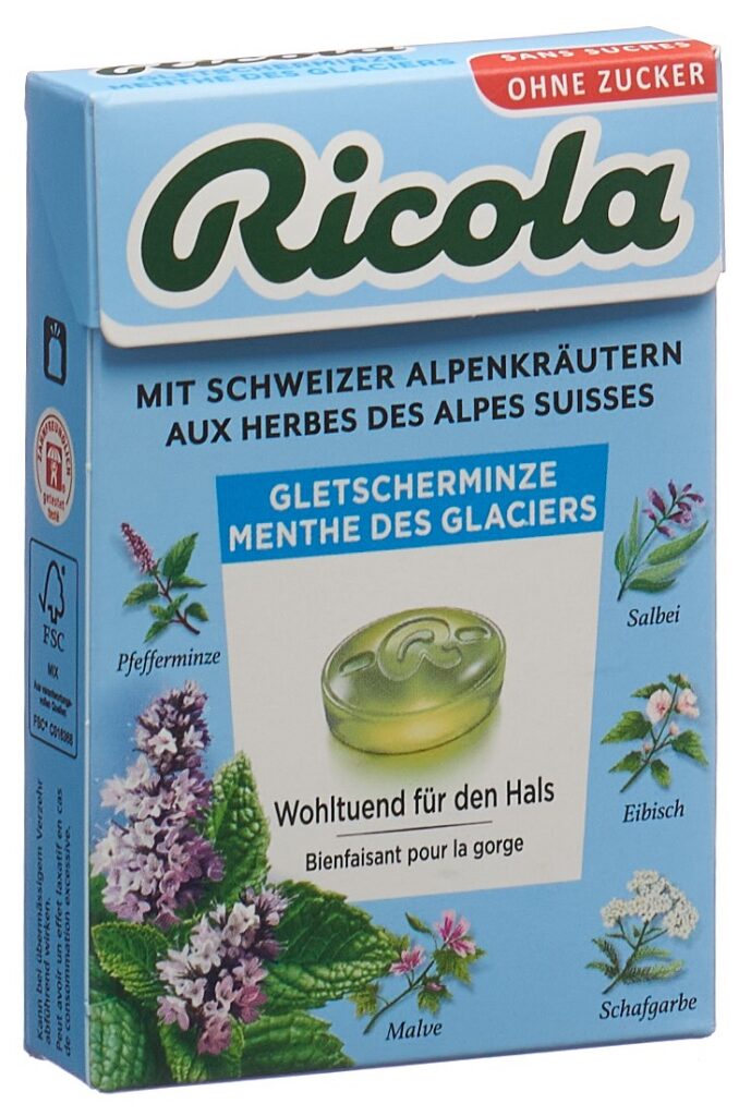 RICOLA bonbons menthe des glaciers ss as 50 g