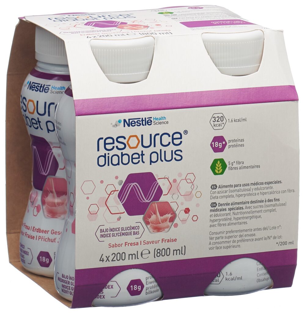 RESOURCE Diabet Plus fraise 4 fl 200 ml