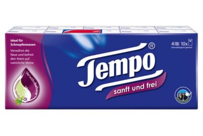 TEMPO mouchoirs Sanft&Frei 10 x 9 pce