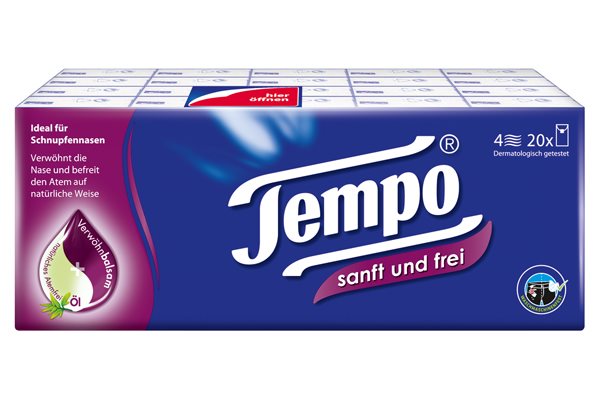 TEMPO mouchoirs Sanft&Frei 20 x 9 pce