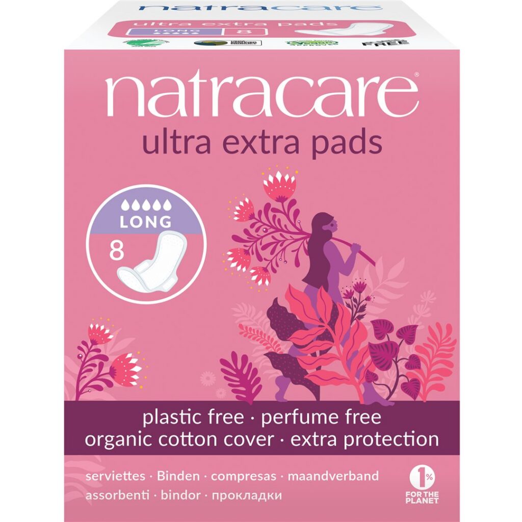 NATRACARE serviettes av ailet ultra ext long 8 pce