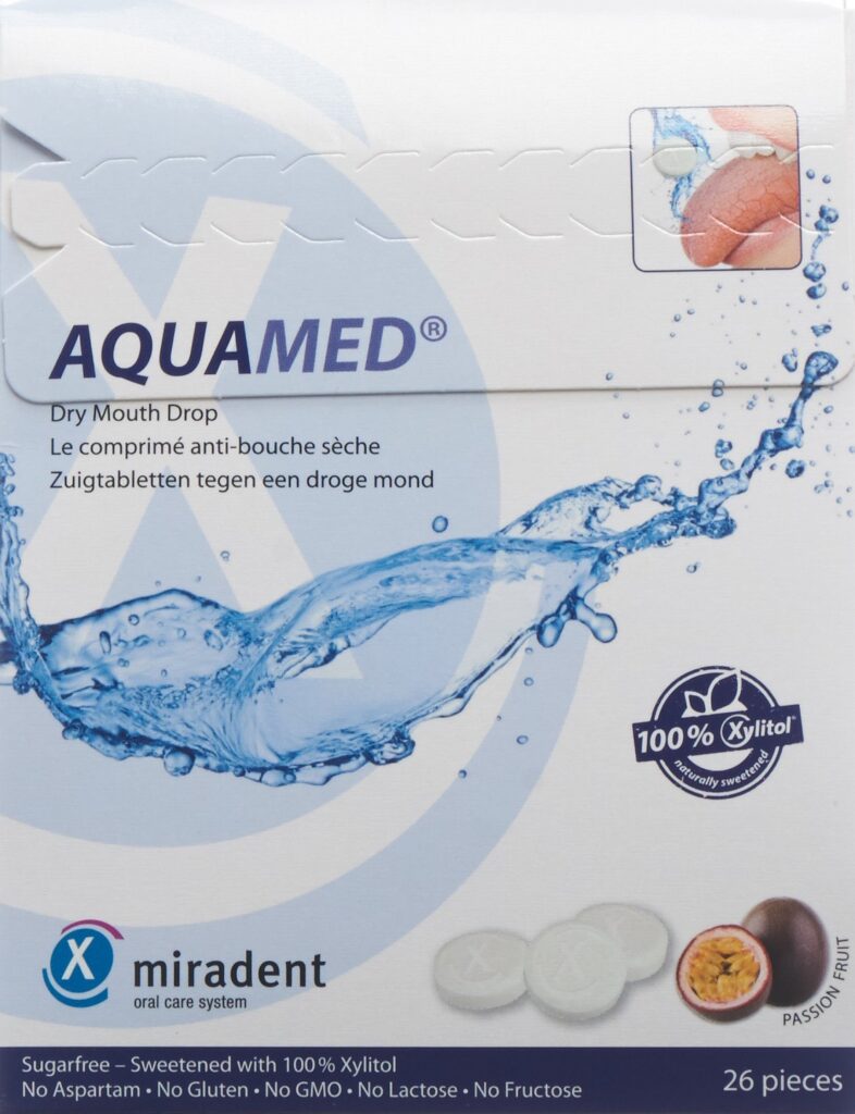MIRADENT AQUAMED pastil sucer anti-bouche sèc 60 g