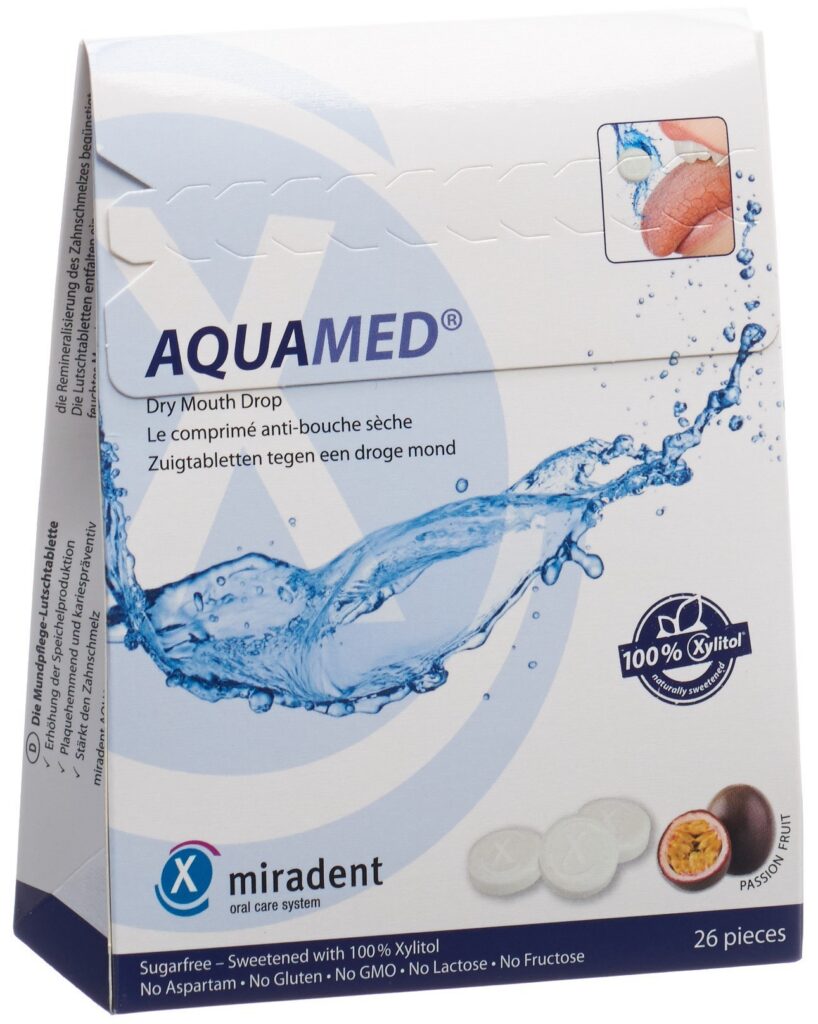 MIRADENT AQUAMED pastil sucer anti-bouche sèc 60 g