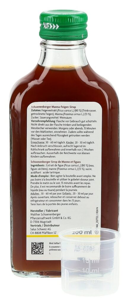 SCHOENENBERGER Manne et figue sirop 200 ml