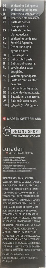 CURAPROX Black is white dentifrice tb 90 ml