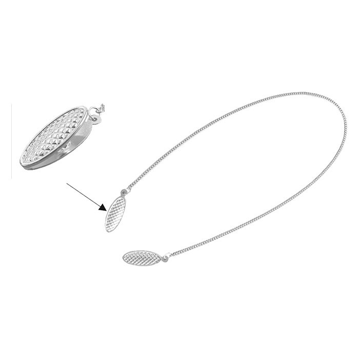 SUNDO attache-serviette 53cm argenté avec clips
