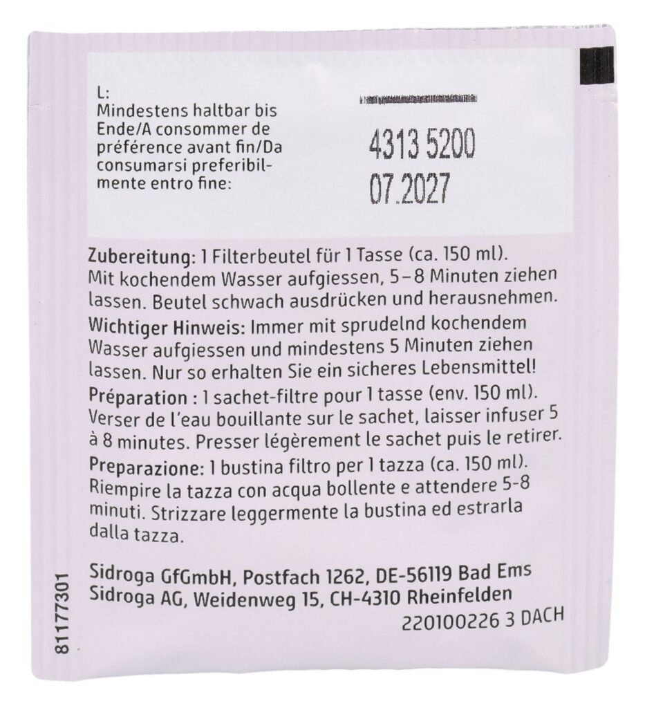 SIDROGA infusion bio allaitement 20 sach 1.5 g