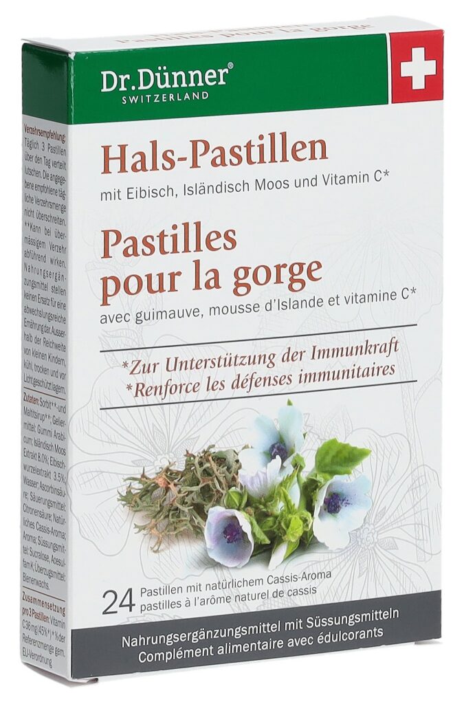 DÜNNER pastilles pour la gorge av guimauve 24 pce