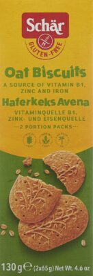 SCHÄR Avena biscuits à l'avoine sans gluten 130 g