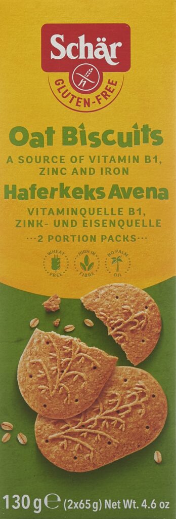 SCHÄR Avena biscuits à l'avoine sans gluten 130 g