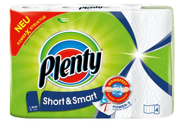 PLENTY papier ménage Short&Smart 74 flles 4 pce