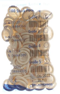 DR. JUNGHANS doigtiers latex Gr2 non poudr 100 pce