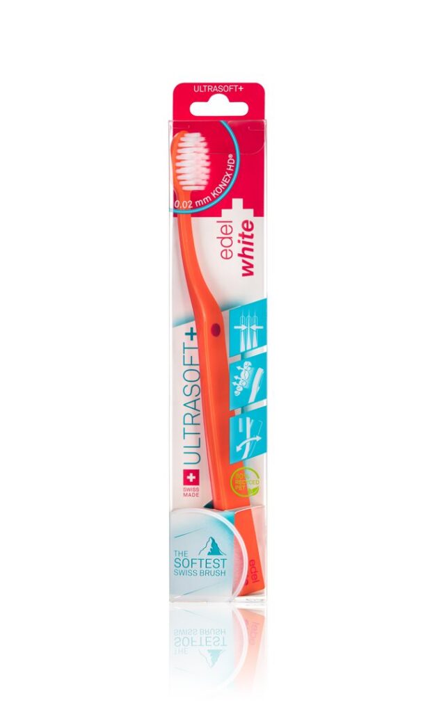 EDELWHITE Flosserbrush brosse dents ultrasoft PET