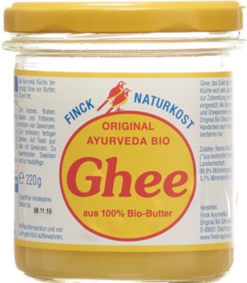 FINCK Ghee de qualité Ayurvédique bio verre 220 g