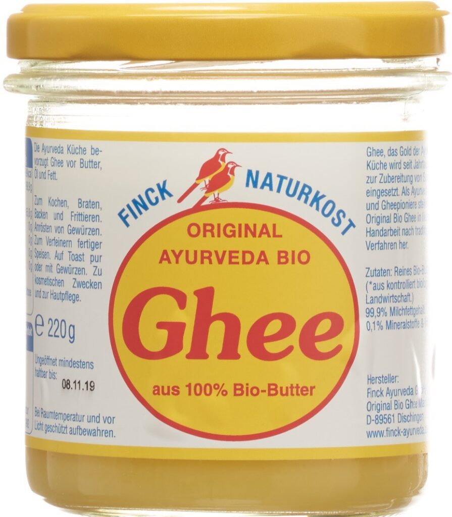 FINCK Ghee de qualité Ayurvédique bio verre 220 g