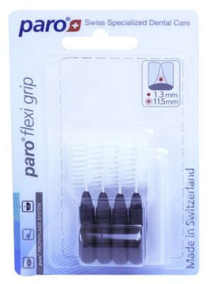 PARO Flexi Grip 1.3/11.5mm noir gros 4 pce