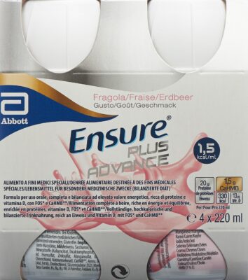 ENSURE Plus Advance fraise 4 x 220 ml