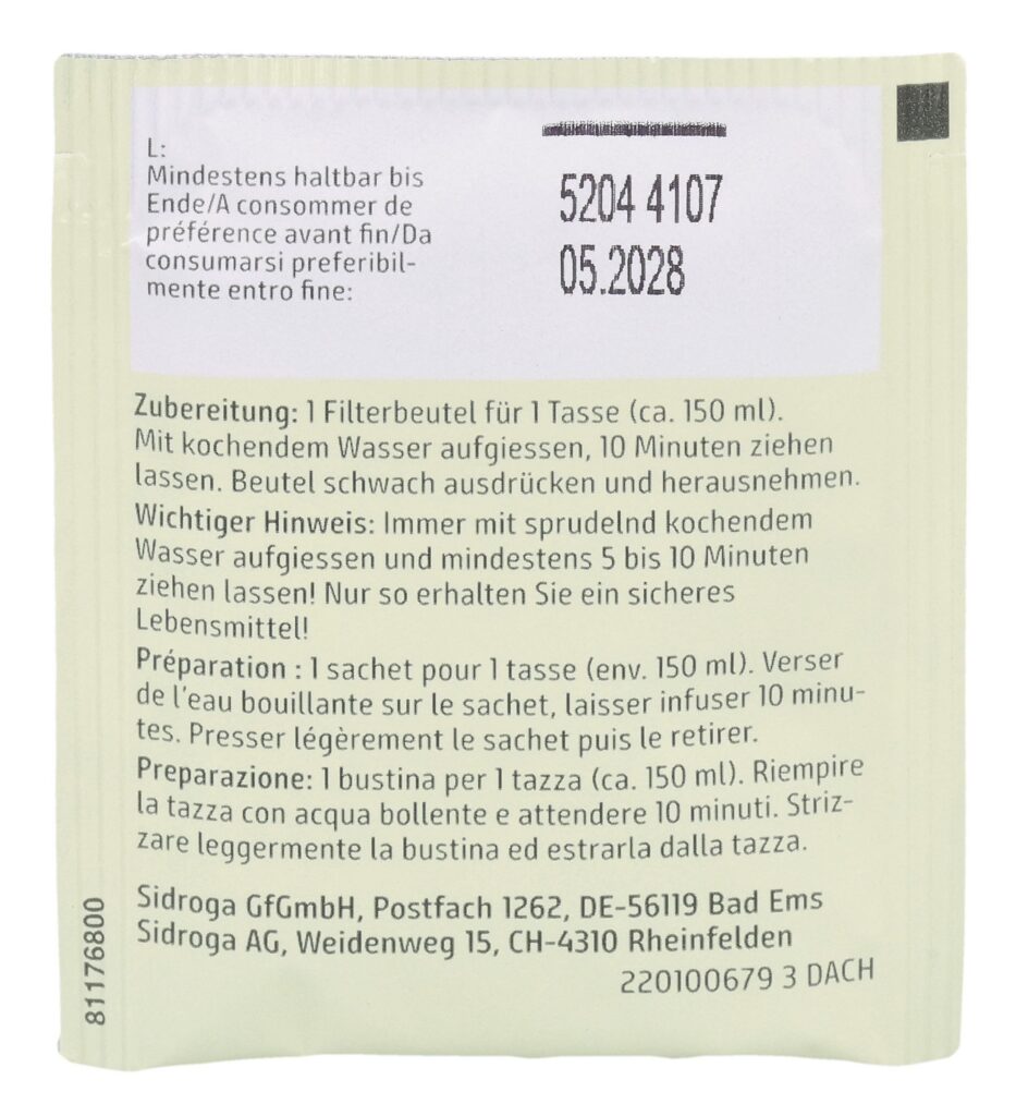 SIDROGA infusion basique 20 sach 1.5 g