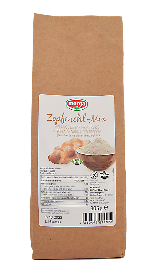 MORGA mélange farine tresse sans gluten bio 305 g
