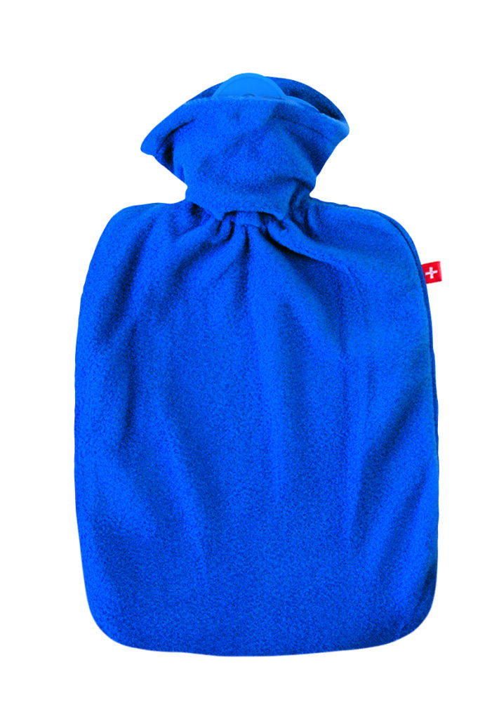 EMOSAN bouillotte classic étoffe moelleuse bleu