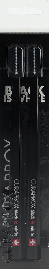 CURAPROX Black is White bros dents noir/noir 2 pce