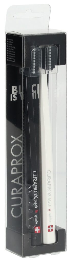 CURAPROX White is Black bros dents blan/noir 2 pce