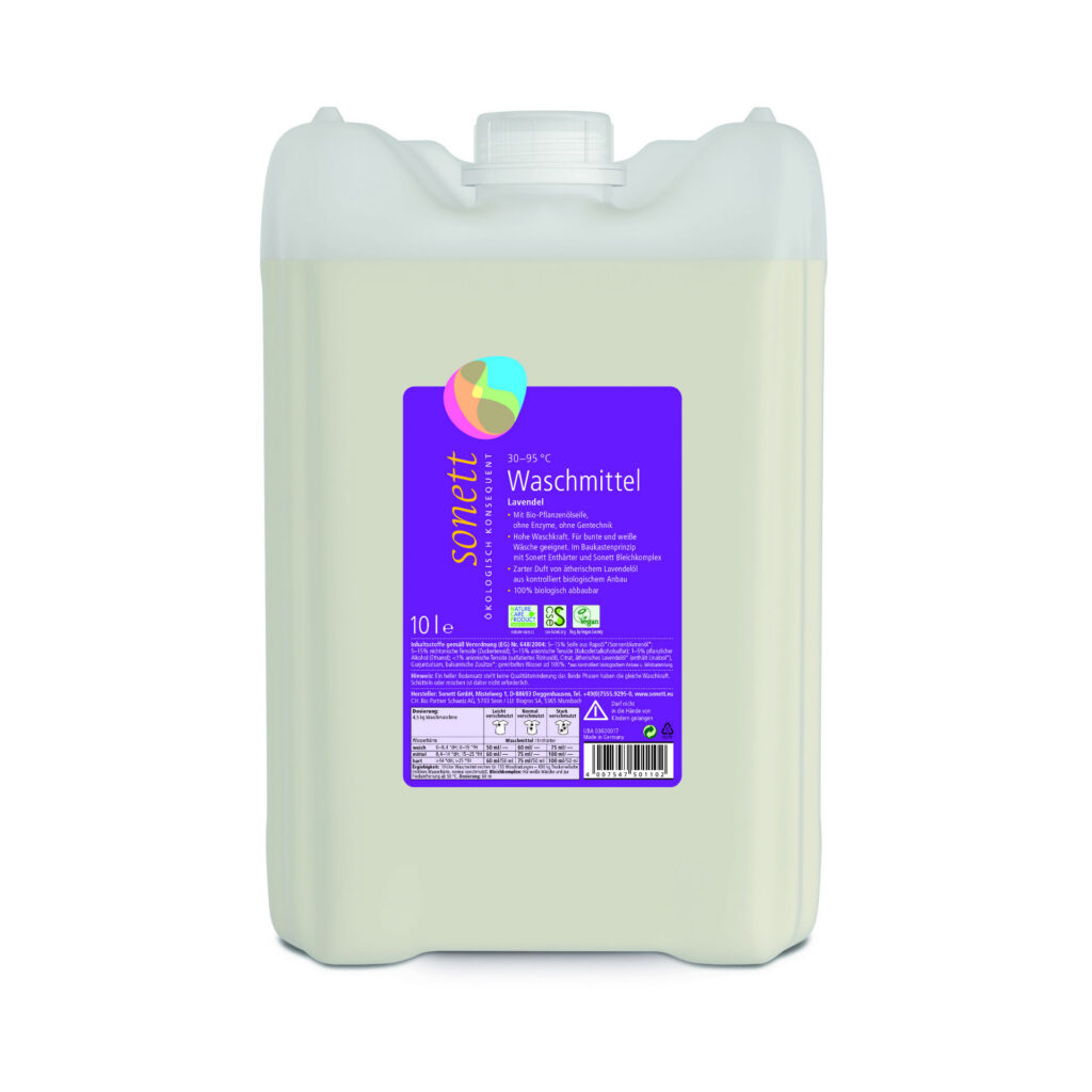 SONETT lessive liqui 30°-95°C lavandin bidon 10 lt