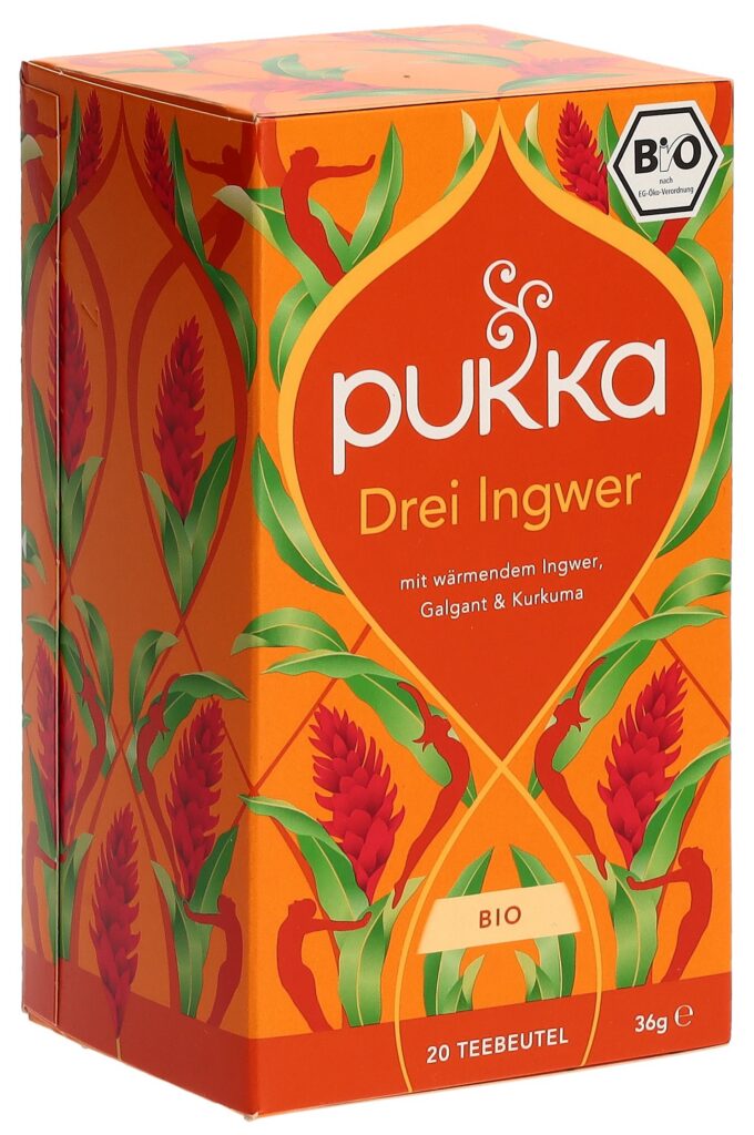 PUKKA Drei Ingwer thé bio sach 20 pce