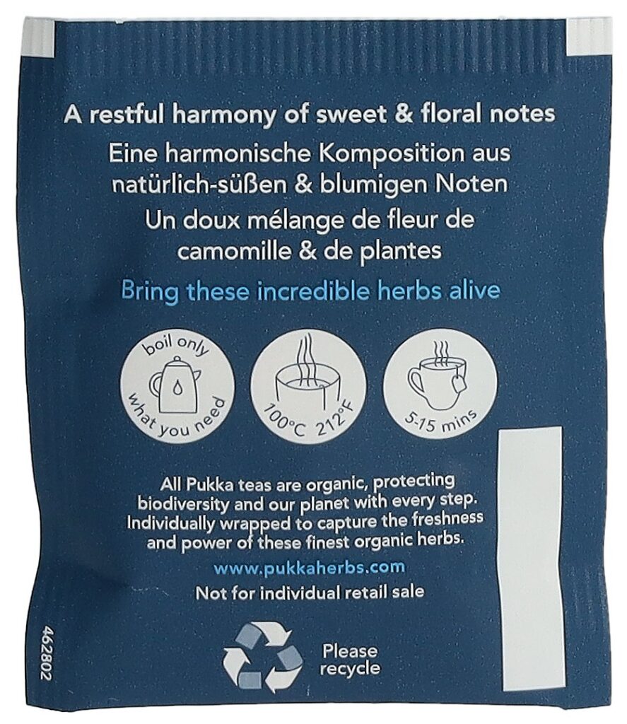 PUKKA Kamille Vanill&Manuk Hon thé bio sach 20 pce