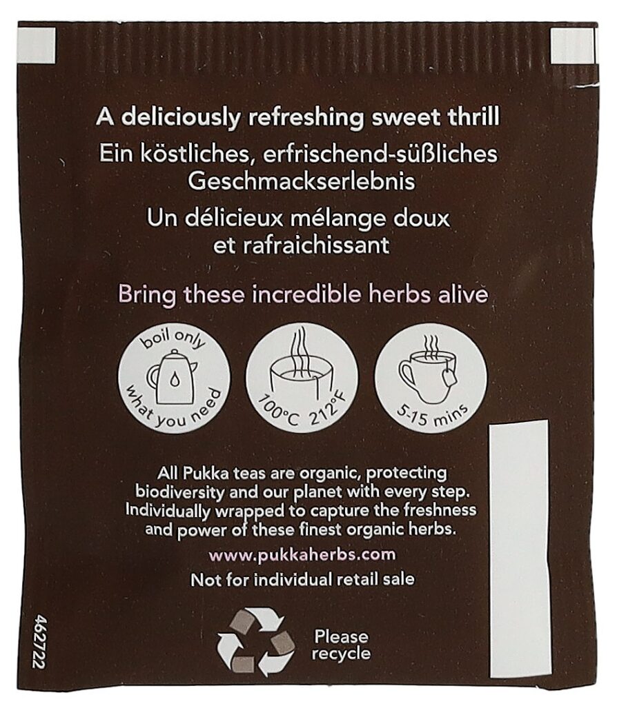 PUKKA Pfefferminz&Süssholz thé bio sach 20 pce