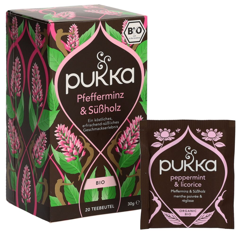 PUKKA Pfefferminz&Süssholz thé bio sach 20 pce
