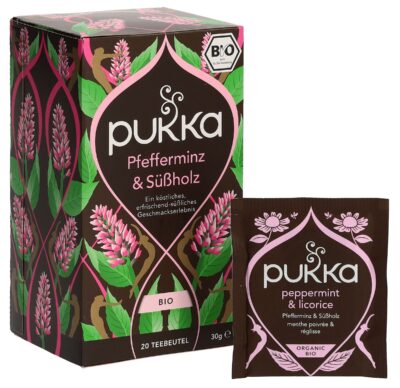 PUKKA Pfefferminz&Süssholz thé bio sach 20 pce
