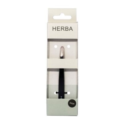 HERBA pincette biseautée inox noir logo