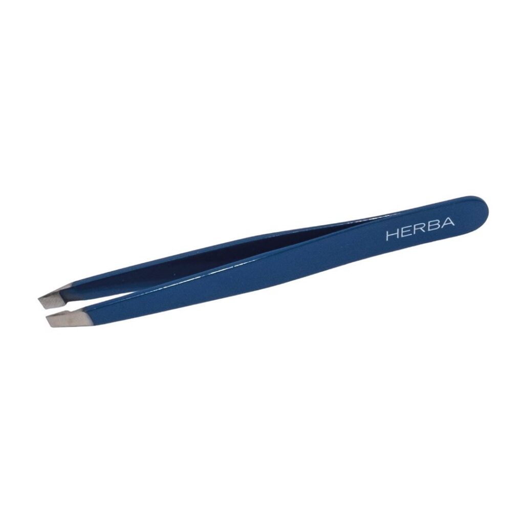 HERBA pincette biseautée inox bleu