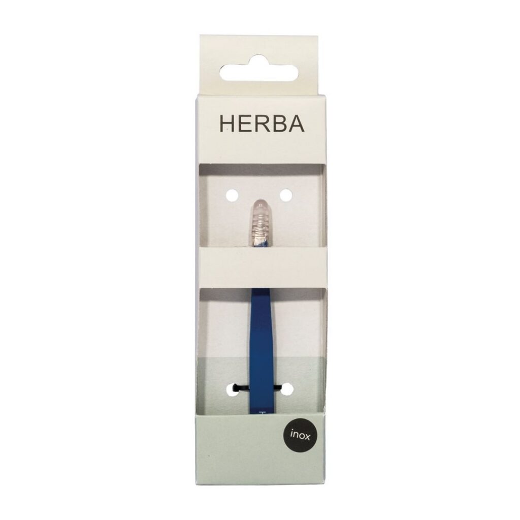 HERBA pincette biseautée inox bleu