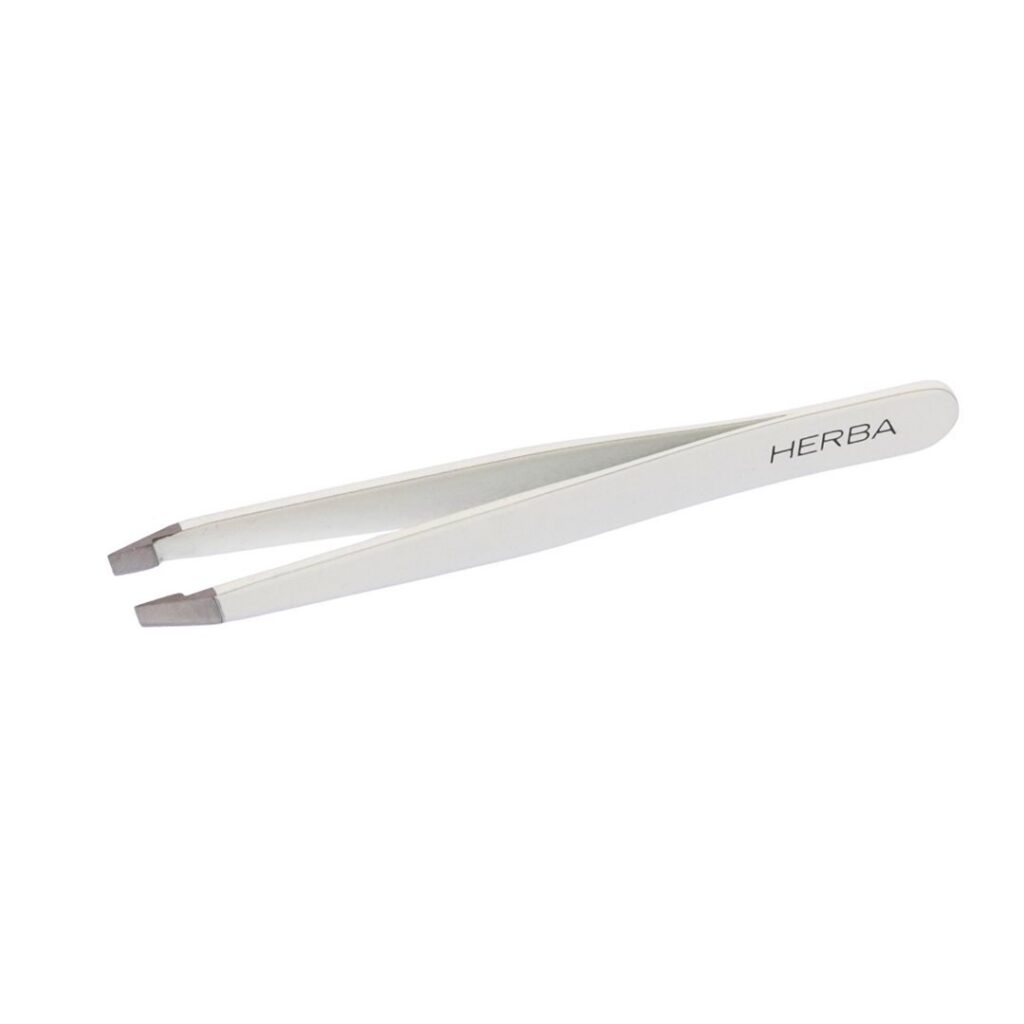 HERBA pincette biseautée inox blanc