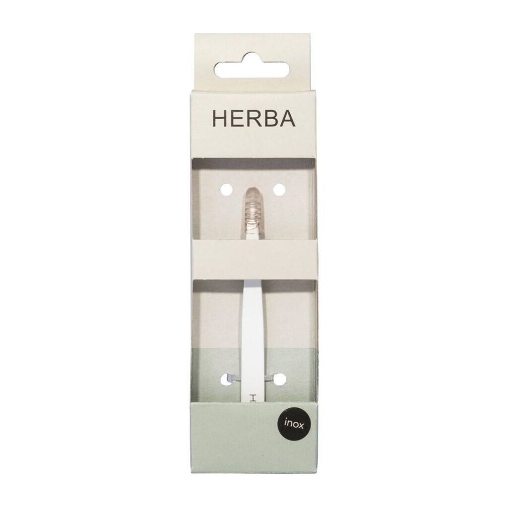 HERBA pincette biseautée inox blanc