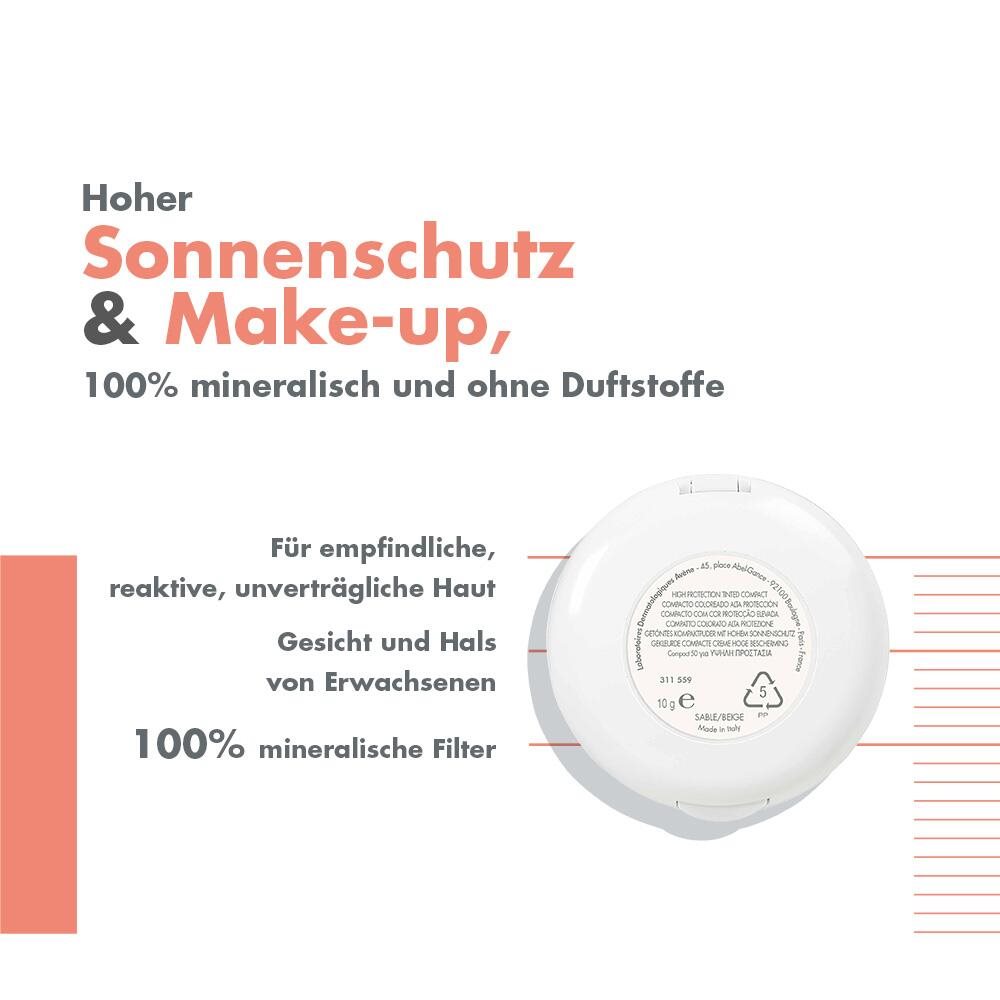 AVENE SUN crème solaire compacte sable SPF50+ 10 g