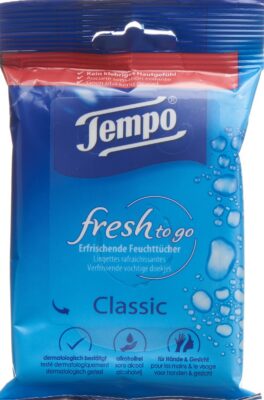 TEMPO lingettes humide pour mains Classic 10 pce