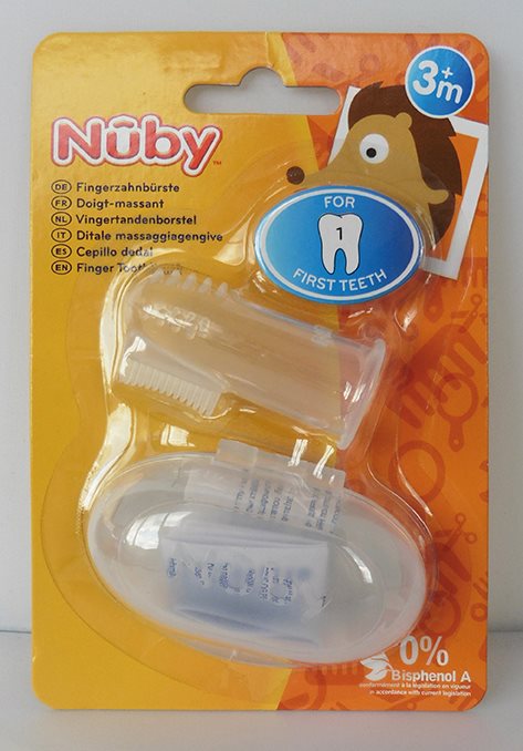 NUBY brosse à dents doigt av boîte de rangement
