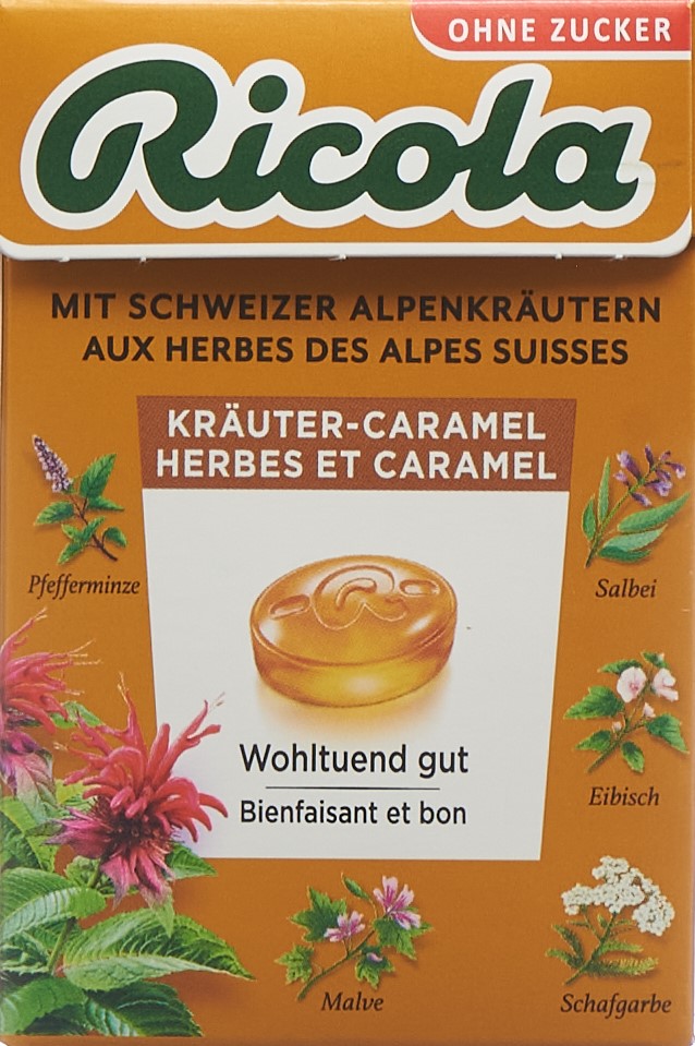 RICOLA bonbons herbes caramel ss as box 50 g