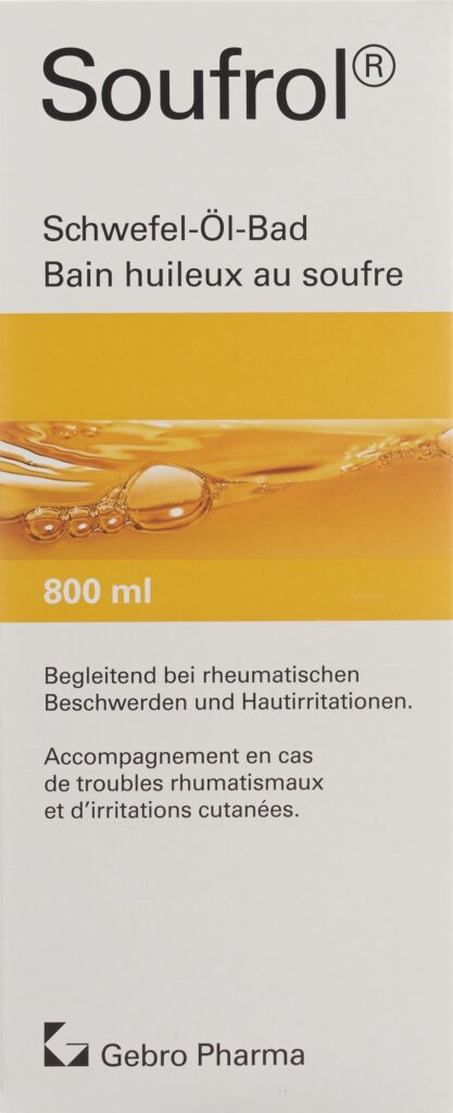 SOUFROL bain huileux au soufre fl 800 ml