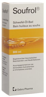 SOUFROL bain huileux au soufre fl 800 ml
