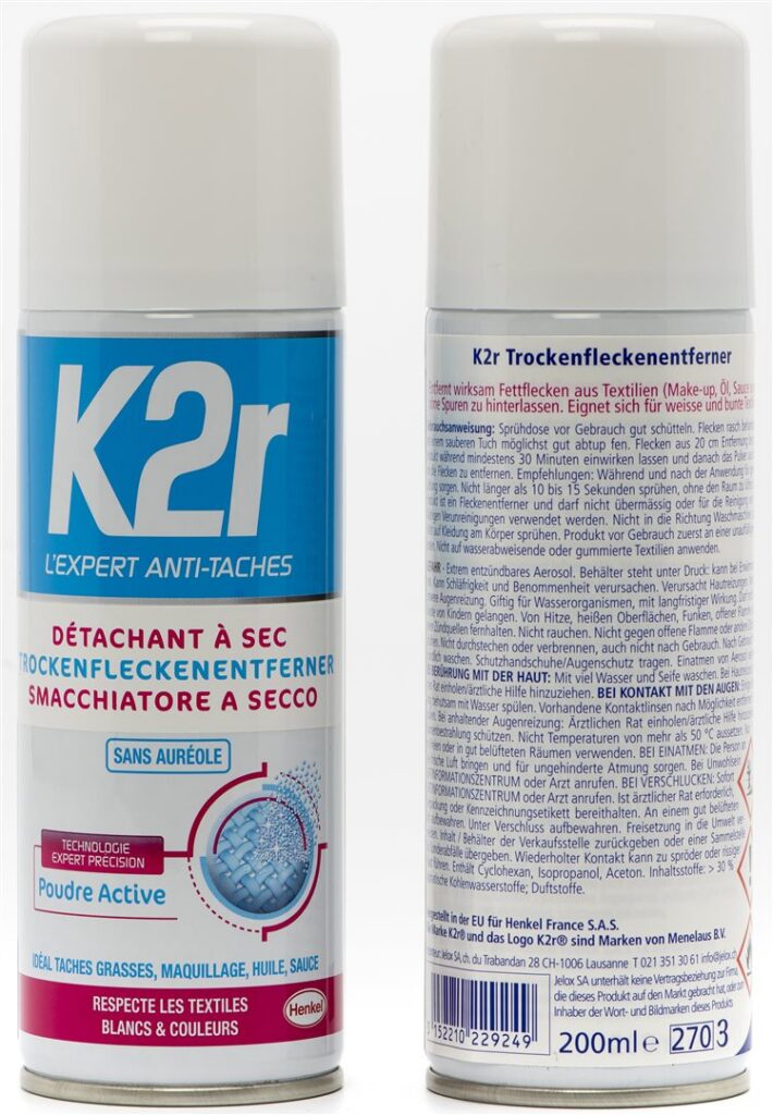 K2R détachant à sec spray 200 ml