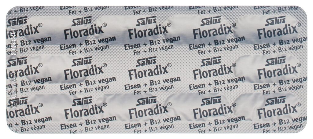 FLORADIX VEGAN Fer + vitamine B12 caps 40 pce